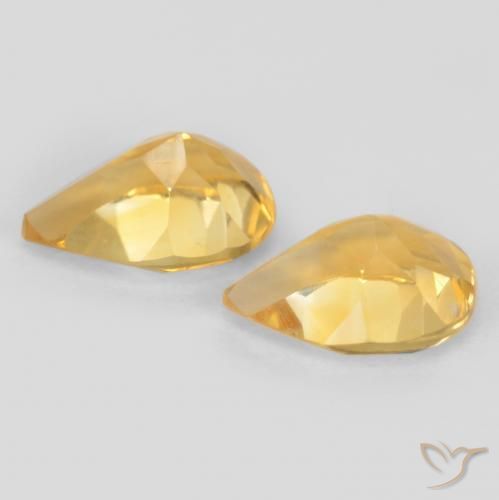 Gemas de Citrino Oro natural de 1.23 ct, En forma de pera, VVS-VS