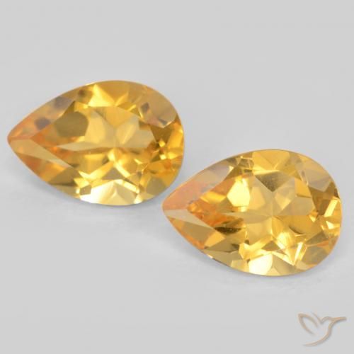 1.29ctw Natural Dorado Citrino, En forma de pera, VVS-VS
