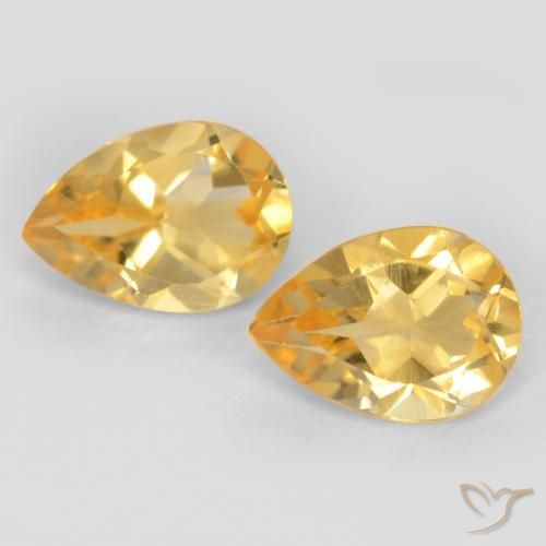 1.25ctw Natural Oro Citrino, En forma de pera, VVS-VS