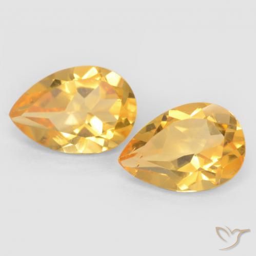 1.28ctw Natural Oro Citrino, En forma de pera, VVS-VS