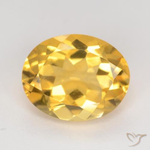 3.32ct Natural Dorado medio Citrino, Ovalada, VVS-VS