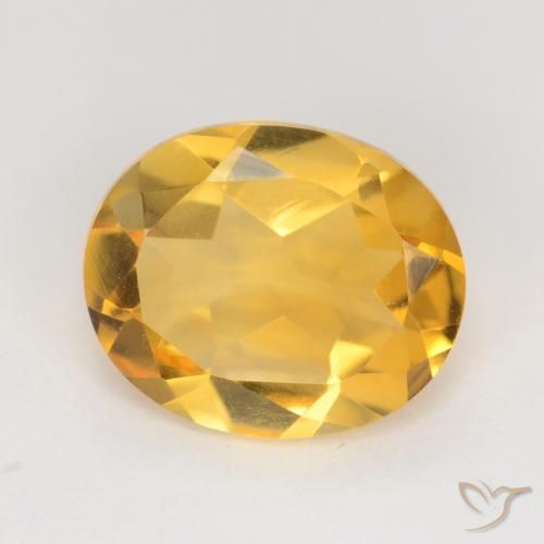 3.04ct Natural Dorado intenso Citrino, Ovalada, VVS-VS