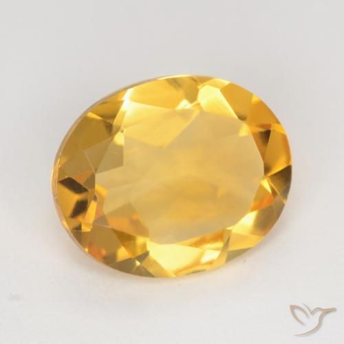 Citrino Dorado intenso natural de 3.04 ct, Ovalada, VVS-VS