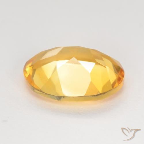 Citrino Dorado intenso natural de 3.04 ct, Ovalada, VVS-VS