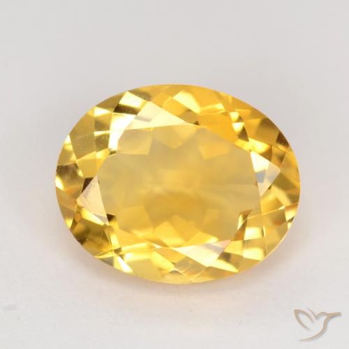 3.18ct Natural Dorado medio Citrino, Ovalada, VS