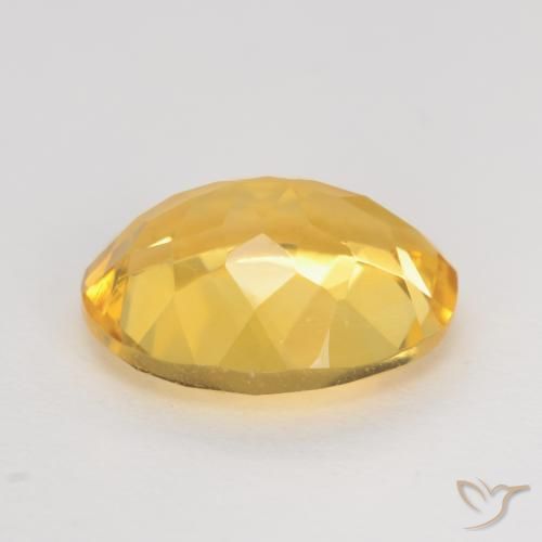Citrino Dorado medio natural de 3.18 ct, Ovalada, VS