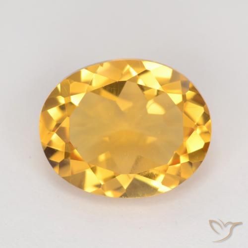 3.06ct Natural Naranja dorado Citrino, Ovalada, VVS-VS