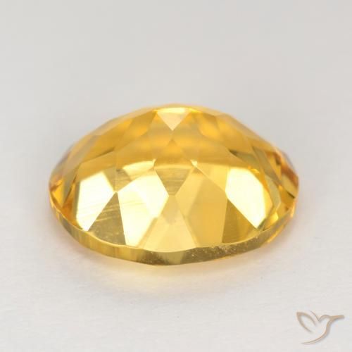 Citrino Dorado medio natural de 3.28 ct, Ovalada, VS