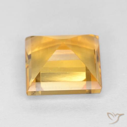 Citrino Dorado natural de 2.90 ct, Cuadrado, VS