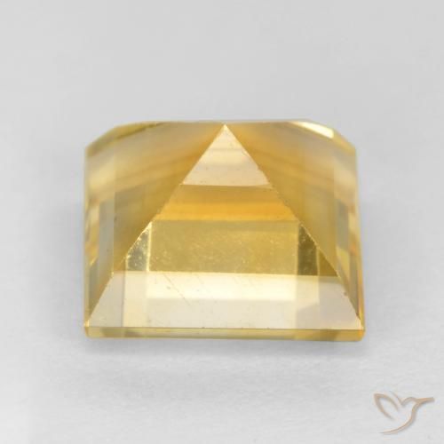 Citrino Dorado natural de 3.53 ct, Cuadrado, VS