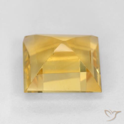 Citrino Naranja dorado natural de 3.06 ct, Cuadrado, VS