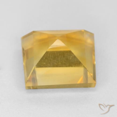 Citrino Dorado medio natural de 2.97 ct, Cuadrado, VS
