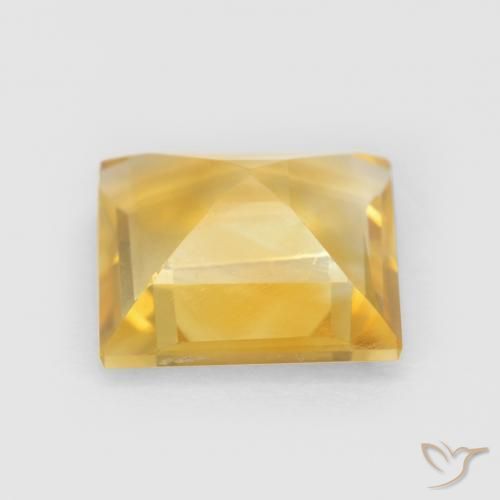 Citrino Dorado medio natural de 2.15 ct, Cuadrado, VS