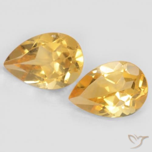 1.28ctw Natural Oro Citrino, En forma de pera, VVS-VS