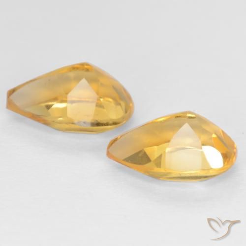 Gemas de Citrino Oro natural de 1.28 ct, En forma de pera, VVS-VS