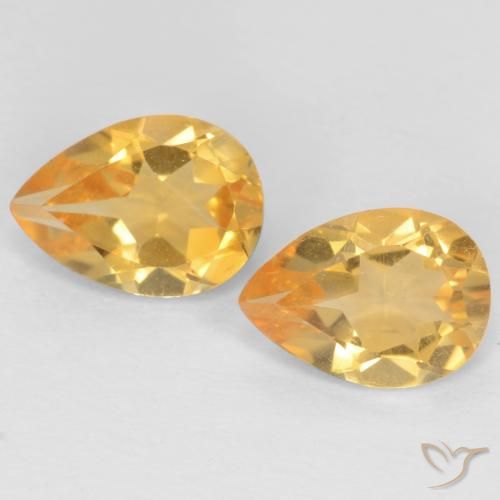 1.18ctw Natural Dorado naranja Citrino, En forma de pera, VVS-VS