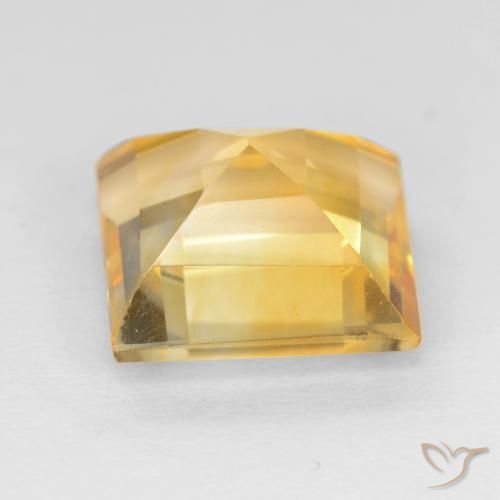 Citrino Dorado-naranja claro natural de 3.16 ct, Cuadrado, VS
