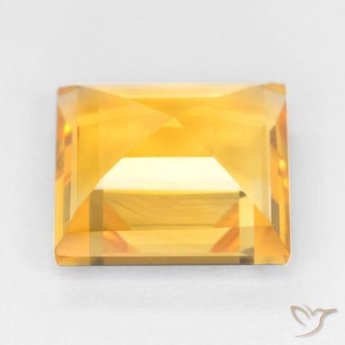 Citrino Dorado naranja claro medio natural de 2.77 ct, Cuadrado, VS