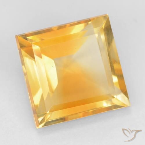Citrino Dorado naranja natural de 3.27 ct, Cuadrado, VS