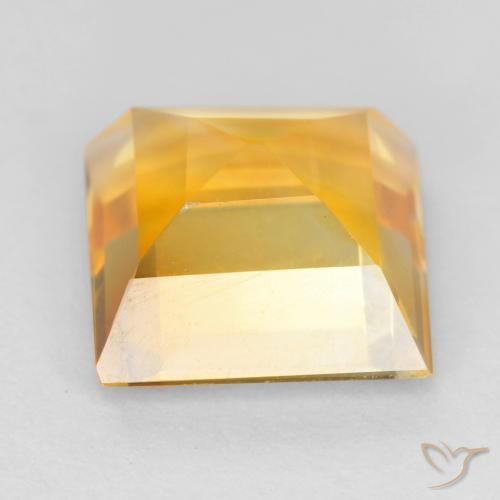 Citrino Dorado naranja natural de 3.02 ct, Cuadrado, VVS-VS