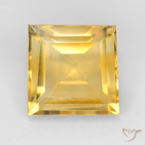 3.49ct Natural Oro Citrino, Cuadrado, VVS-VS