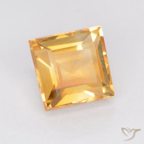 Citrino Dorado naranja natural de 1.14 ct, Cuadrado, VS