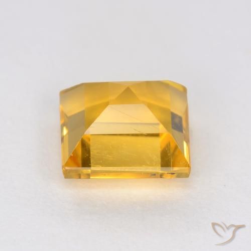 Citrino Naranja dorado natural de 1.06 ct, Cuadrado, VS