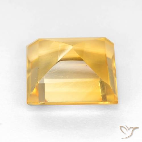 Citrino Dorado claro natural de 3.08 ct, Cuadrado, VS