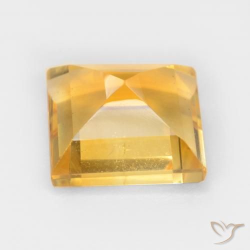 Citrino Naranja dorado natural de 2.78 ct, Cuadrado, VS