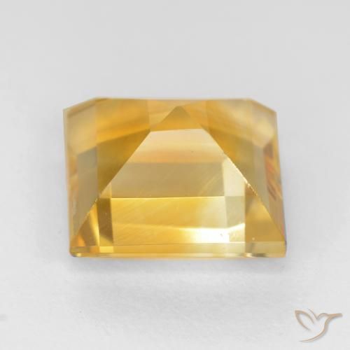 Citrino Dorado claro natural de 2.66 ct, Cuadrado, VS
