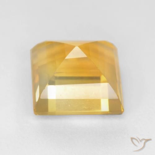 Citrino Dorado claro natural de 3.66 ct, Cuadrado, VS