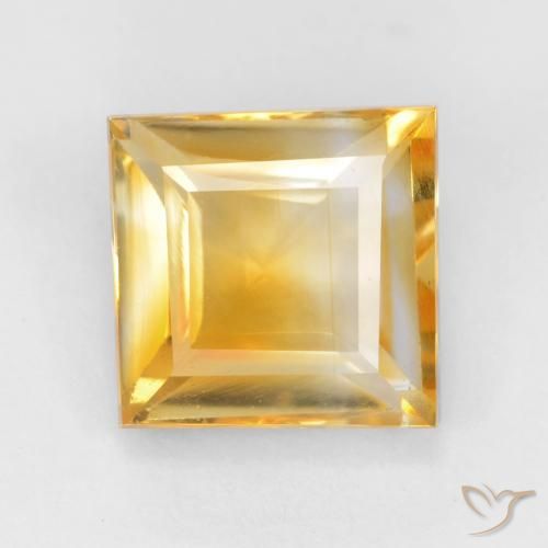 2.10ct Natural Oro Citrino, Cuadrado, VS