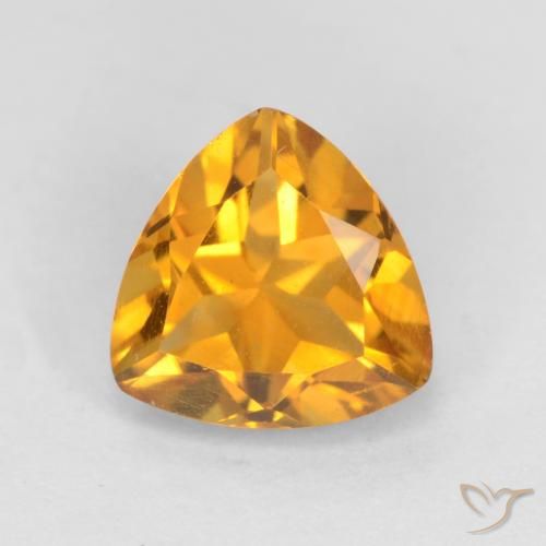 1.11ct Natural Dorado naranja intenso Citrino, Trillón, VS