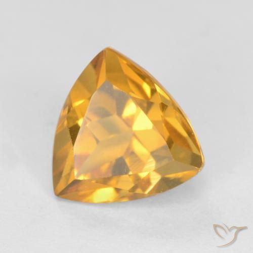 Citrino Dorado oscuro natural de 1.27 ct, Trillón, VS