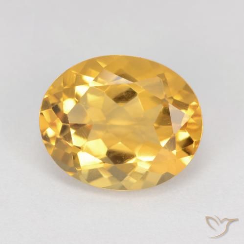 3.71ct Natural Dorado medio Citrino, Ovalada, VS
