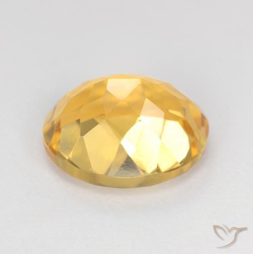 Citrino Dorado medio natural de 3.71 ct, Ovalada, VS