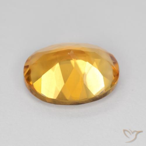 Citrino Dorado naranja natural de 3.14 ct, Ovalada, VS