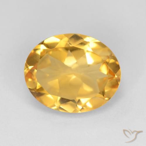 3.40ct Natural Dorado medio Citrino, Ovalada, VS