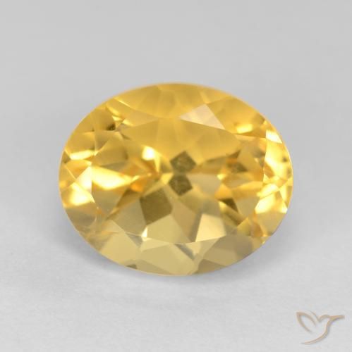 4.09ct Natural Dorado medio Citrino, Ovalada, VS