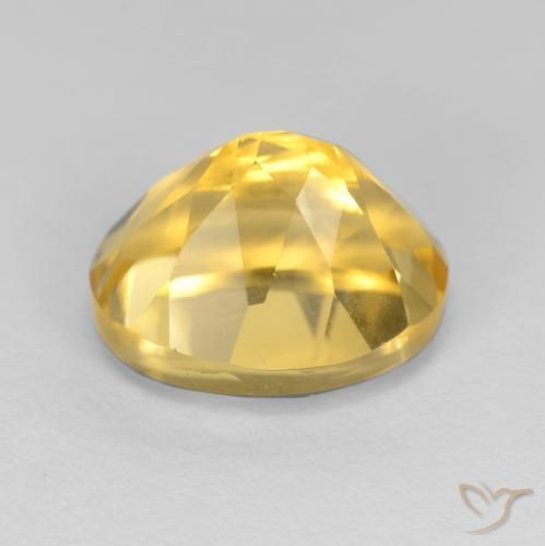 Citrino Dorado medio natural de 4.09 ct, Ovalada, VS