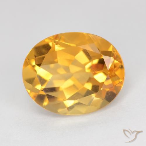 3.97ct Natural Dorado oscuro Citrino, Ovalada, VS
