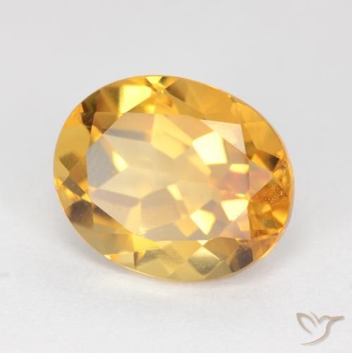 Citrino Dorado oscuro natural de 3.97 ct, Ovalada, VS