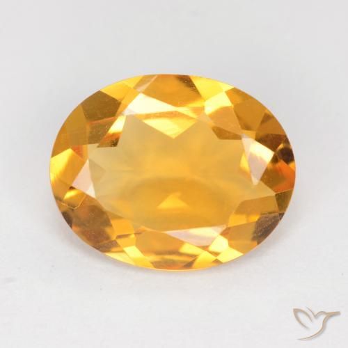 2.55ct Natural Dorado naranja Citrino, Ovalada, VS