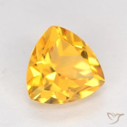 Citrino Dorado claro natural de 1.21 ct, Trillón, VS