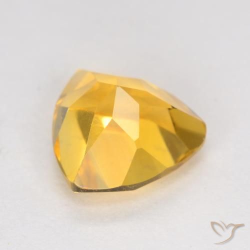 Citrino Dorado claro natural de 1.21 ct, Trillón, VS