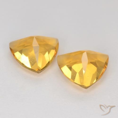 Gemas de Citrino Dorado medio natural de 2.03 ct, Trillón, VS