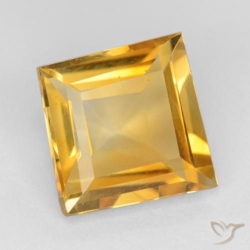 Citrino Dorado oscuro natural de 2.12 ct, Cuadrado, VS