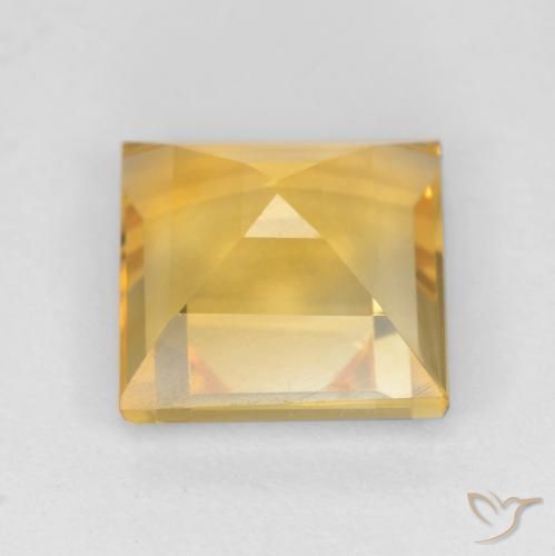 Citrino Dorado claro natural de 2.63 ct, Cuadrado, VS