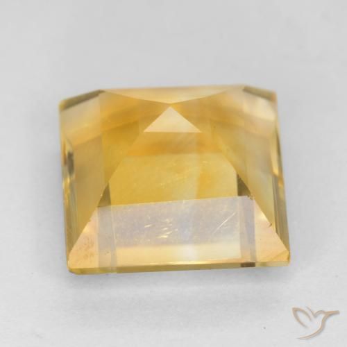Citrino Dorado claro natural de 3.43 ct, Cuadrado, VS