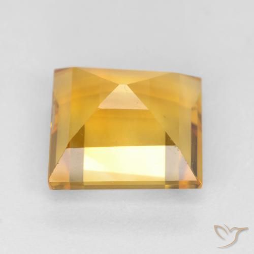 Citrino Naranja dorado natural de 3.31 ct, Cuadrado, VS